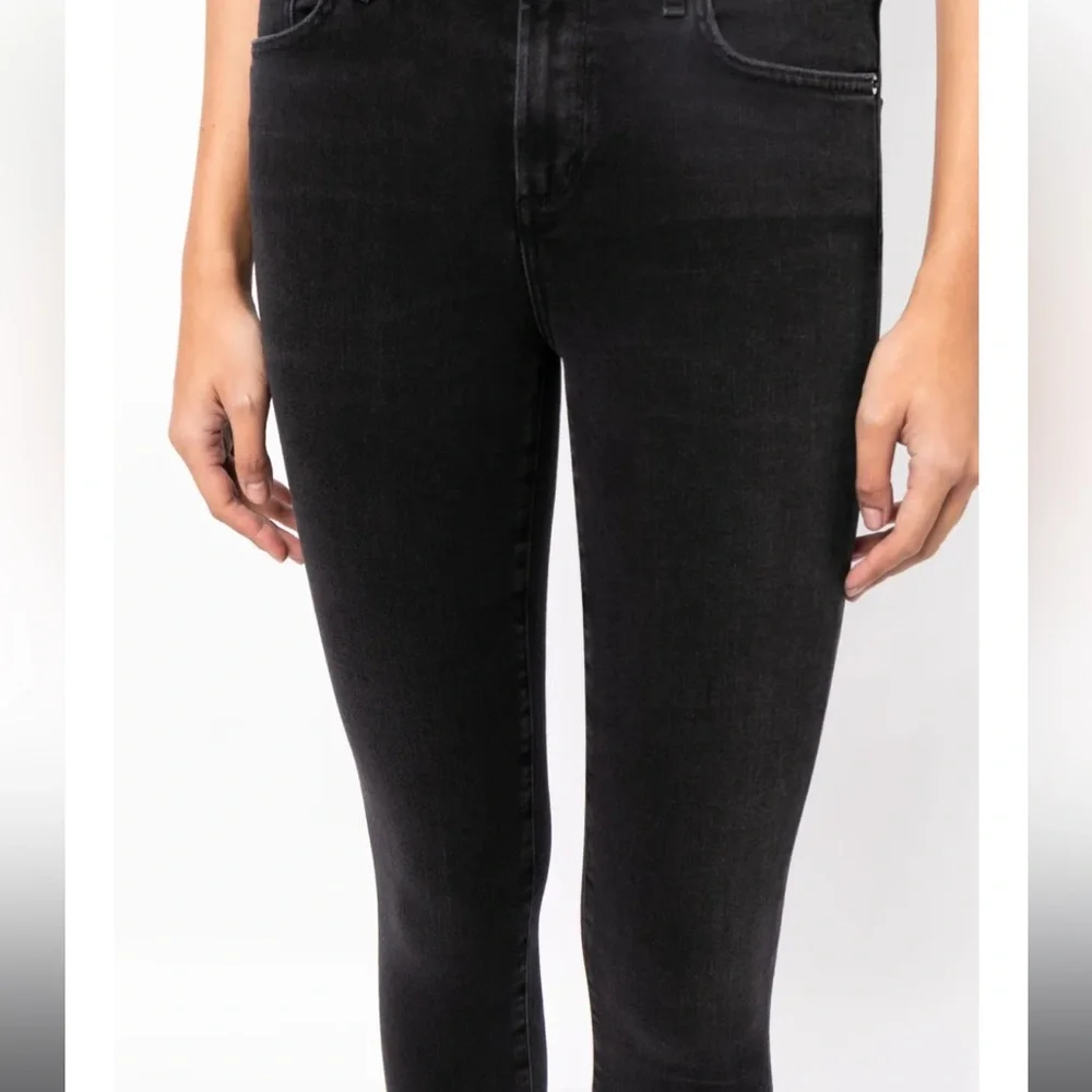 Agolde Sophie Low Rise Black Skinny Jeans, Size 27